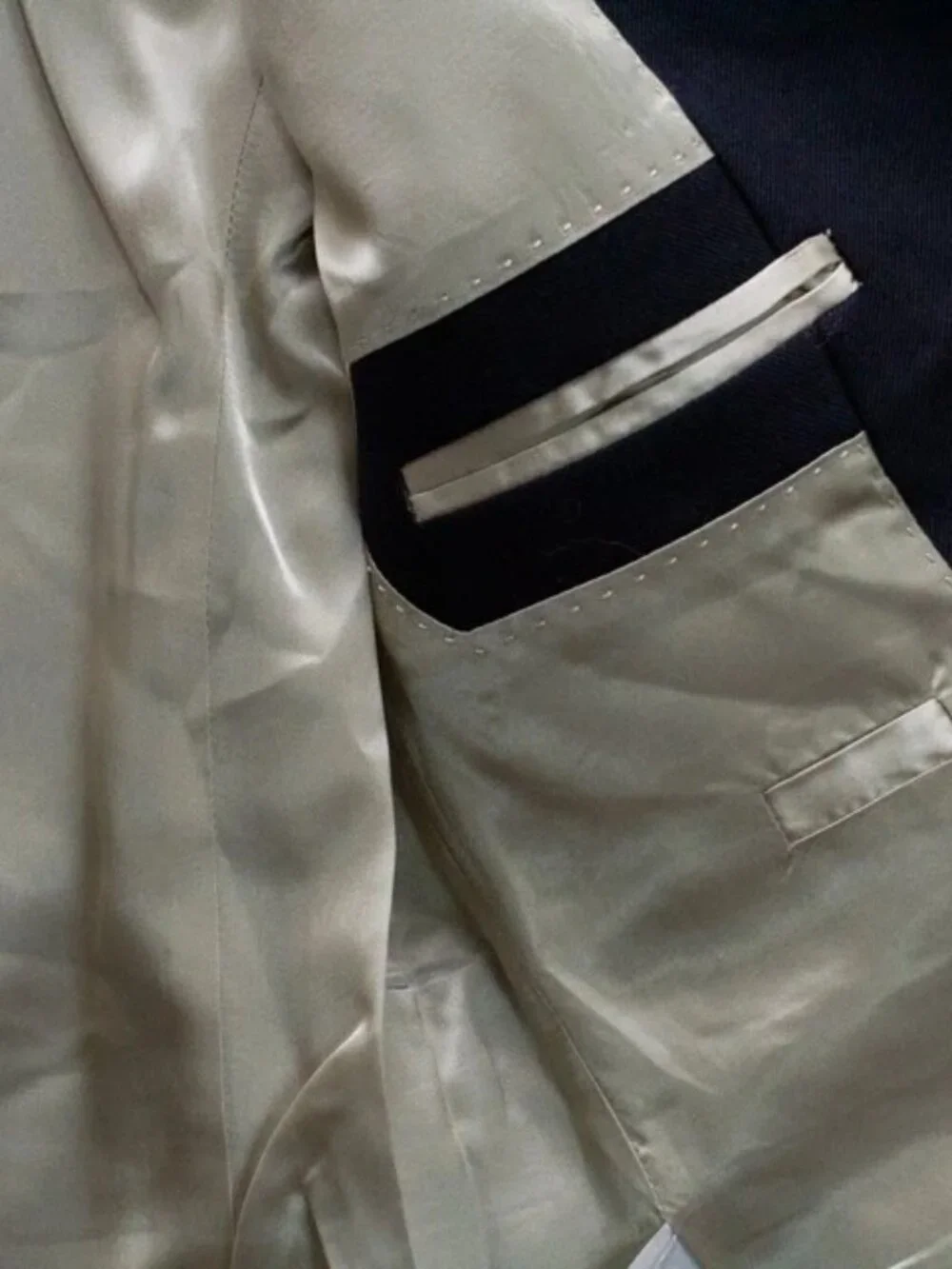 New w/ Tag  J.Crew Wool Navy Schoolboy Blazer Gold Crest Button Striped Lining 6 - Picture 5 of 8